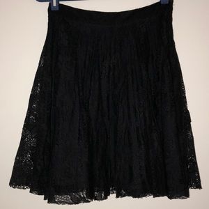 Black lace skirt